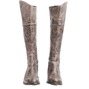 Steve Madden Rover Distressed Leather Knee High Riding Boots Zip Up Back 6.5